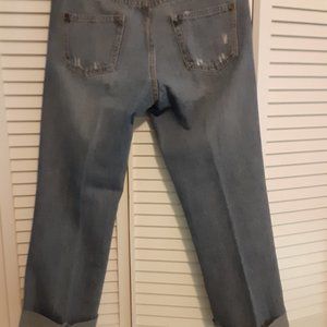 Ivy Jane distressed cropped jeans.